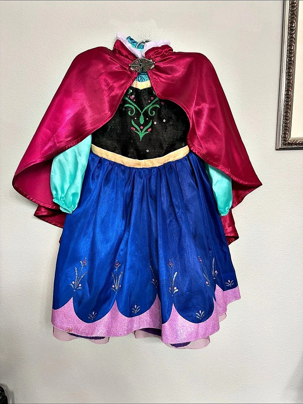 Disney Elsa Anna Costume Girls 3T Blue & Pink